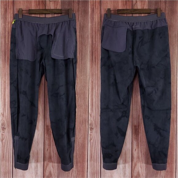 Lululemon x Robert Geller Mens Large Take the Moment Jogger Pants Gray Tie Dye - Picture 2 of 13